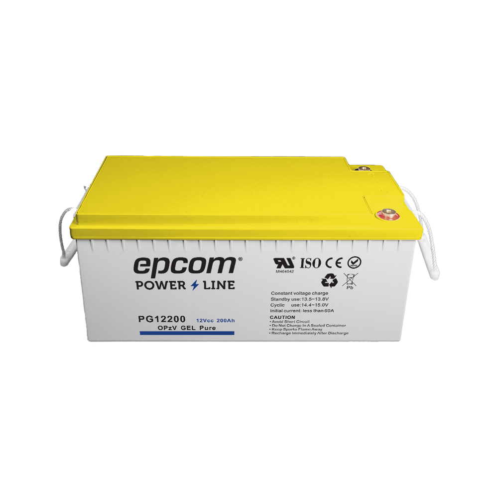 Batería de GEL PURO OPzV / 12V @ 200Ah / Ciclo profundo / Uso en Aplicaciones Fotovoltaicas y de Respaldo