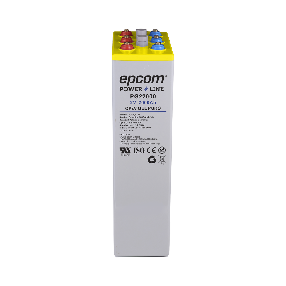 Batería de GEL PURO OPzV / 2V @ 2000Ah / Ciclo profundo /Uso en Aplicaciones Fotovoltaicas y de Respaldo
