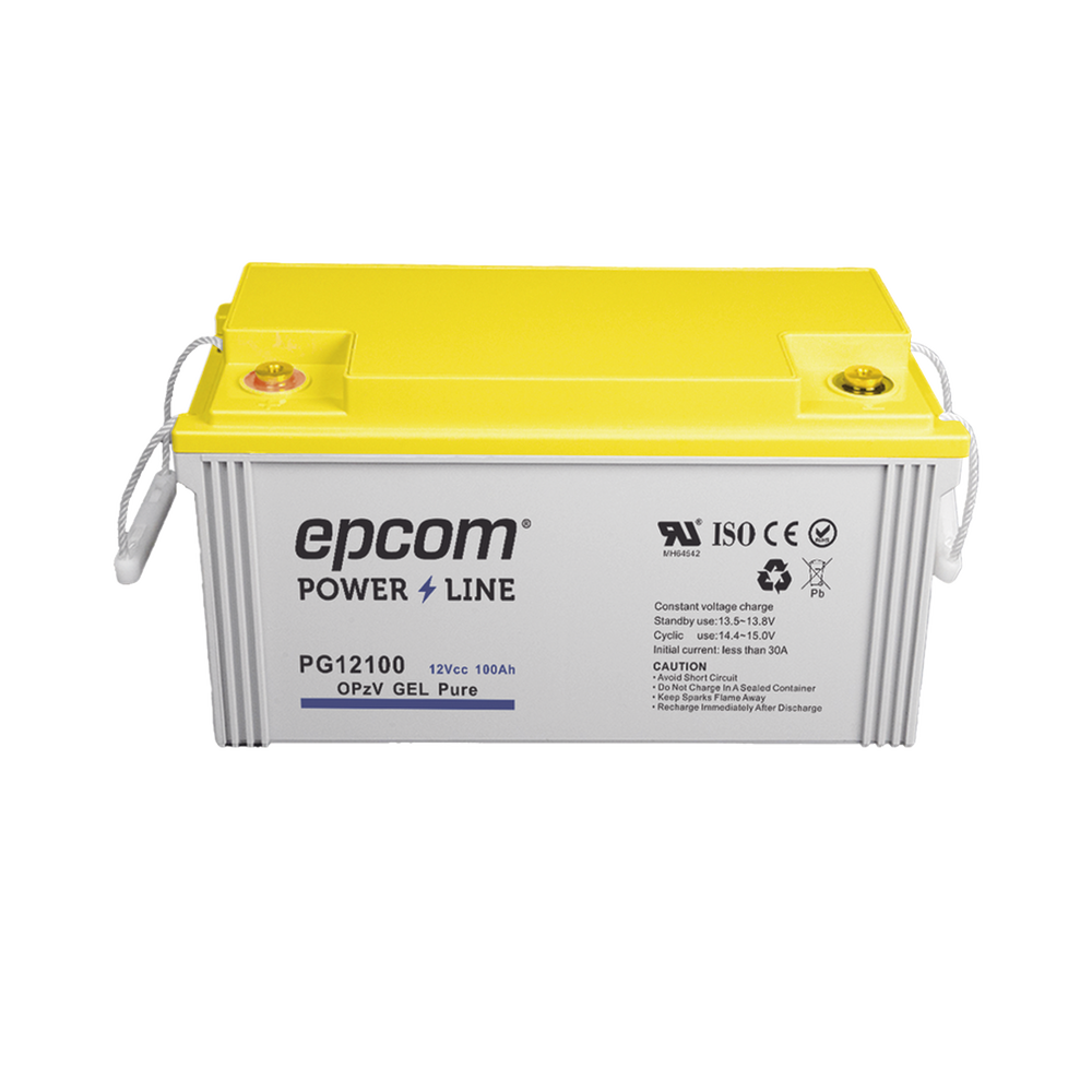 Batería de GEL PURO OPzV / 12V @ 100Ah / Ciclo profundo / Uso en Aplicaciones Fotovoltaicas y de Respaldo