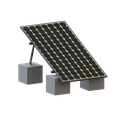 Montaje de aluminio anodizado, arreglo 1x1 para panel fotovoltaico de 1134mm de ancho y 35mm de espesor, Velocidad de Viento Máx. 136km/h, Inclinación 20° a 45°, modelo: Vektor