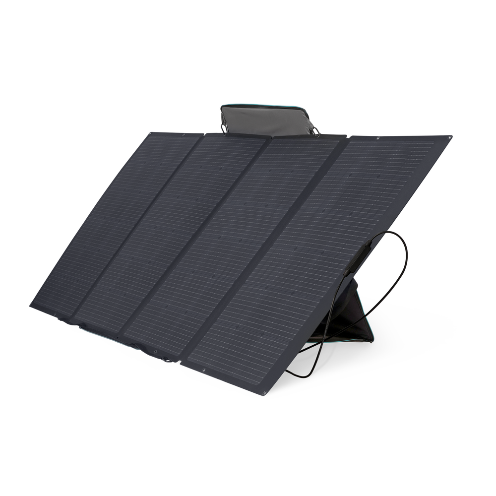 Módulo Solar Portátil y Flexible de 400W Recomendado para Estaciones Portátiles EFD330, EFD350 ó EFD500 EcoFlow / Ajuste de Ángulo / Carga Eficiente / Incluye Cable XT60 a MC4