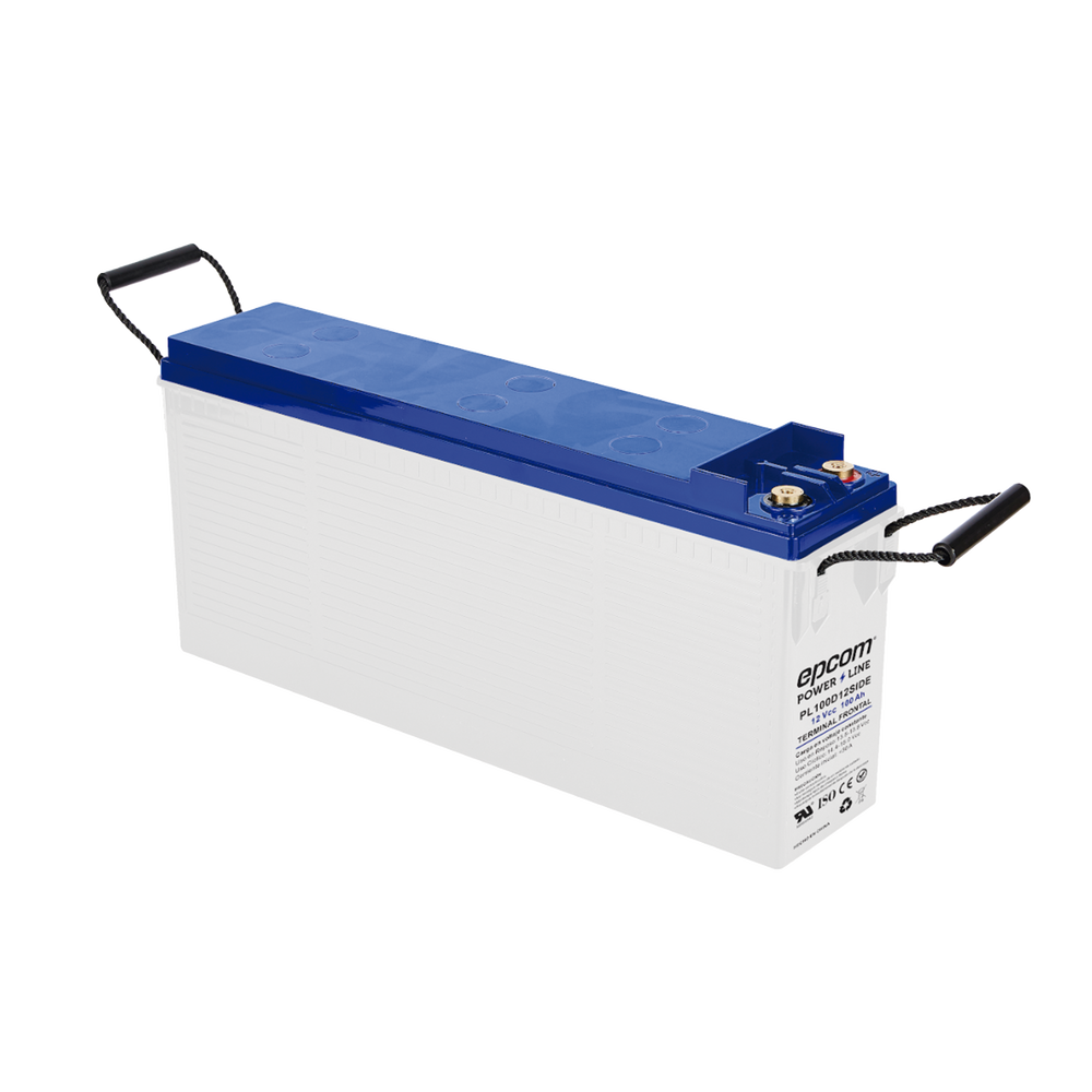 Batería Ciclo Profundo 12V, Terminales Laterales , 100Ah / AGM-VRLA / Uso en Aplicación Fotovoltaica /Terminales Tipo Tornillo T4