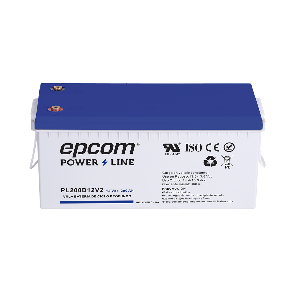 Batería 12Vcc / 200Ah / UL / Tecnología AGM-VRLA / Ciclo profundo / Para uso en aplicaciones fotovoltaicas y de emergencia  / Terminales T5