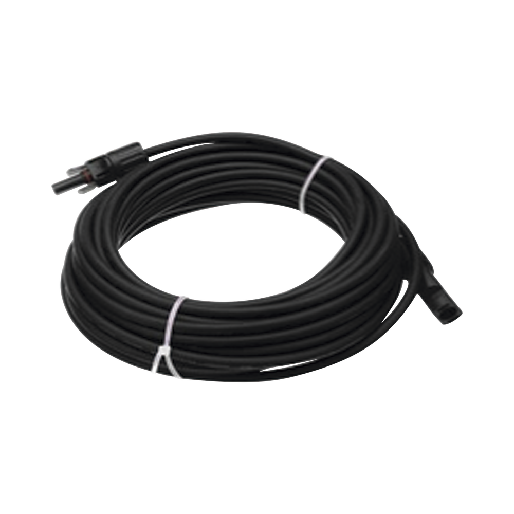 Cable Fotovoltaico 50 m, Negro, Calibre 10 AWG con Terminales MC4 en Ambos Extremos EPCOM POWERLINE