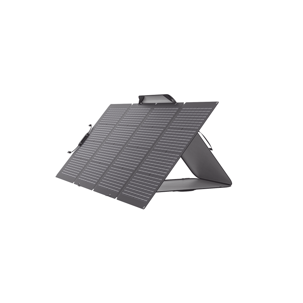 Módulo Solar Portátil y Flexible de 220W Recomendado para Estaciones Portátiles EFD330, EFD350 ó EFD500 / Ajuste de Ángulo / Carga Eficiente / Incluye Cable XT60 a MC4 ECOFLOW