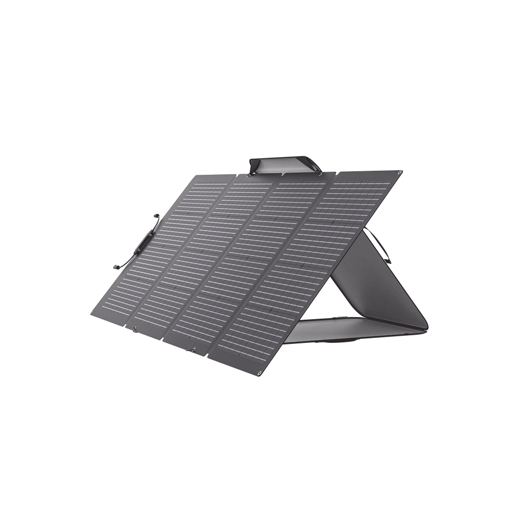 Módulo Solar Bifacial, Portátil y Flexible de 220W Recomendado para Estaciones Portátiles EFD330, EFD350 ó EFD500 / Ajuste de Ángulo / Carga Eficiente / Incluye Cable XT60 a MC4 ECOFLOW