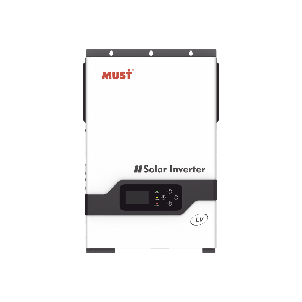 Inversor / Cargador de 1 KW para Sistemas Tipo Isla a 12Vcd / 120Vca, Onda Sinusoidal Pura con Controlador MPPT MUST