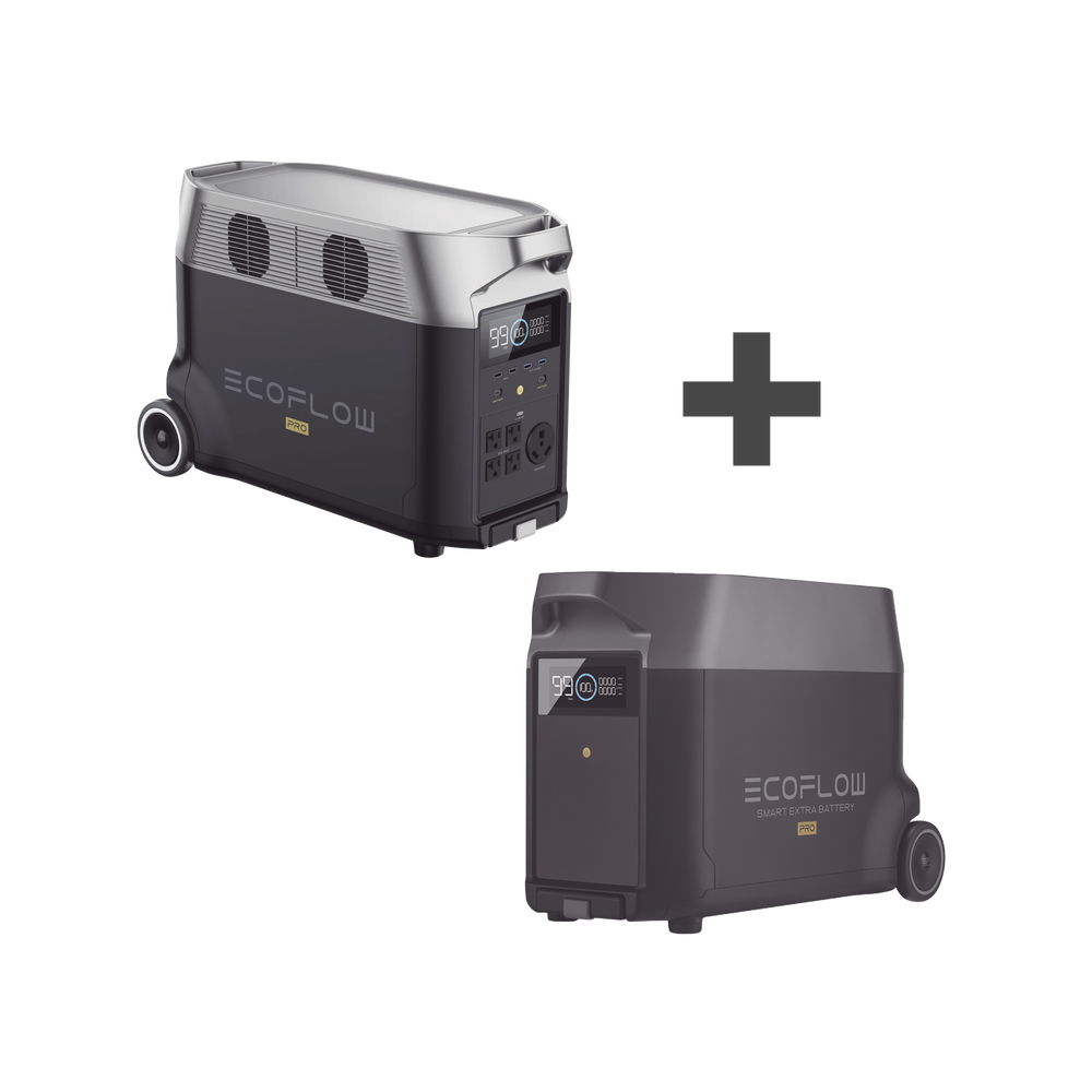 Kit de Estación de Energía Portátil 3600Wh + Batería Externa 3600Wh (7200Wh) ECOFLOW