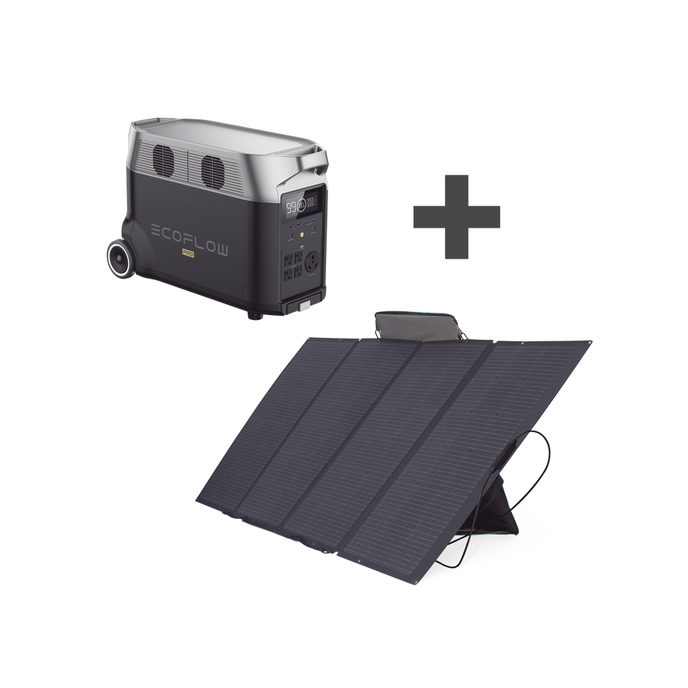 Kit de Estación de Energía Portátil 3600Wh + Panel Solar Flexible 400W ECOFLOW