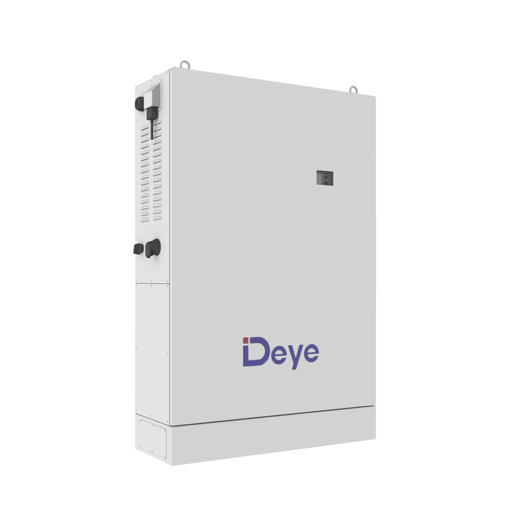 Estacion de Inversor Hibrido de 8 kW con 4 Baterías de 5.12Kwh y Gabinete DEYE