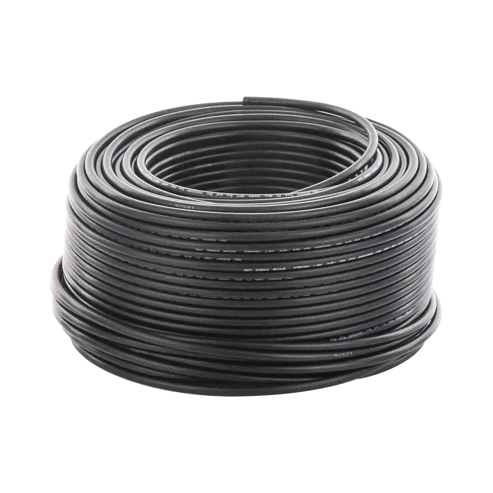 Cable Fotovoltaico Negro / Cobre Estañado / 6mm² (10AWG) / 2000V / Rollo de 100m / UL 4703 y TUV / EPCOM POWERLINE