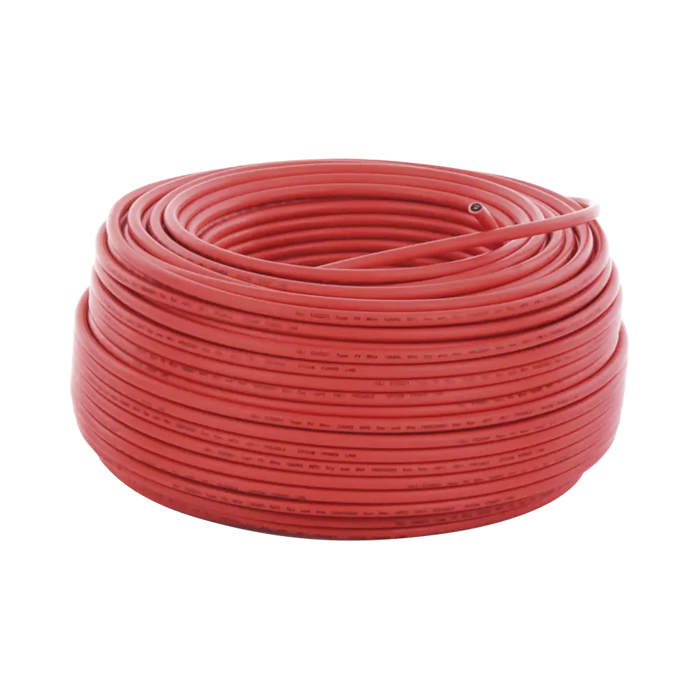 Cable Fotovoltaico Rojo / Cobre Estañado / 6mm² (10AWG) / 2000V / Rollo 100m / UL 4703 y TUV / EPCOM POWERLINE