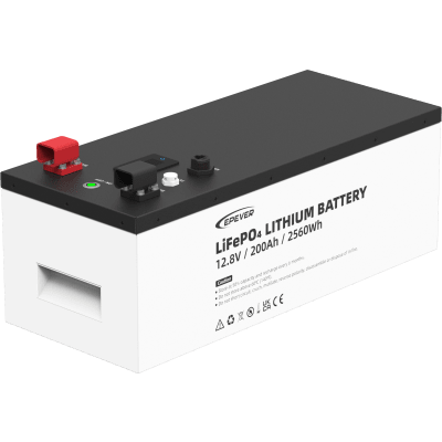 Batería de litio LiFeO4 12Vcc, 200Ah, 2.56kwh, Pantalla LCD para Monitoreo Local, Carcasa Metálica, EPEVER