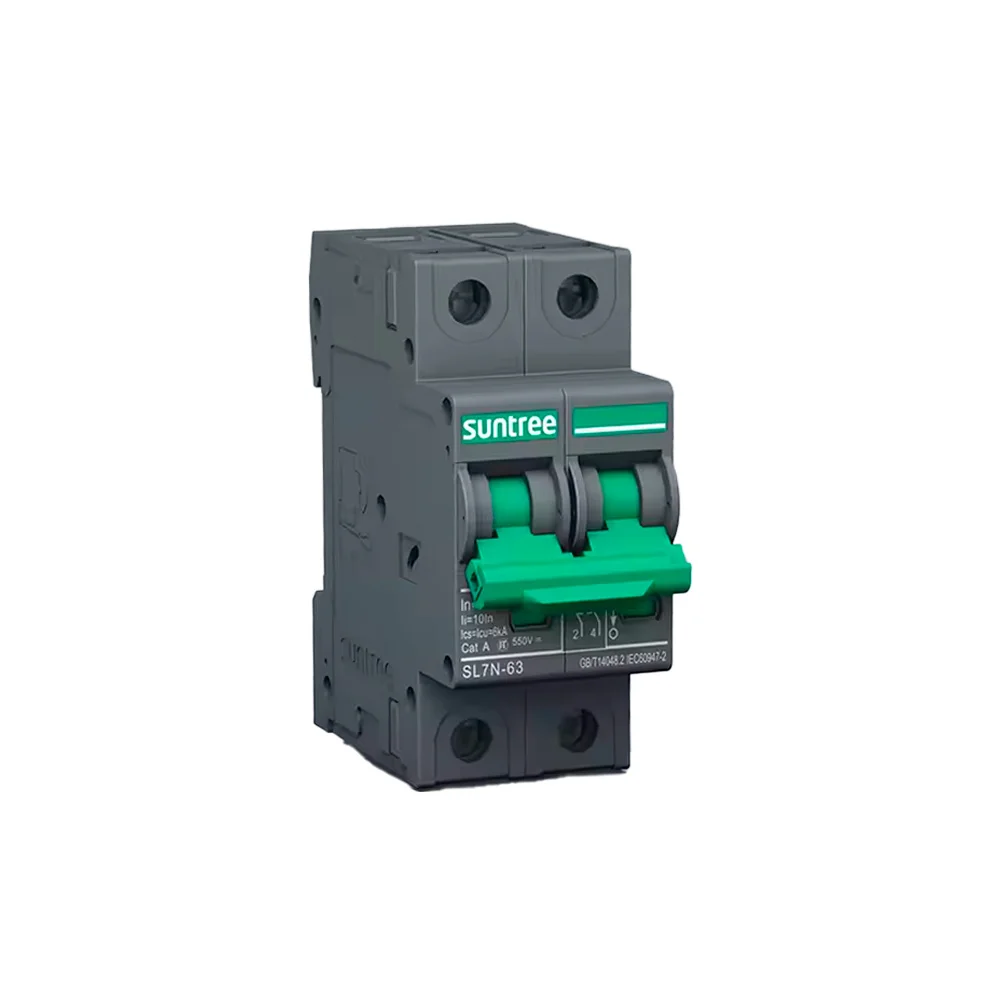 Interruptor termomagnético corriente directa 2X20A 550v BLK Suntree