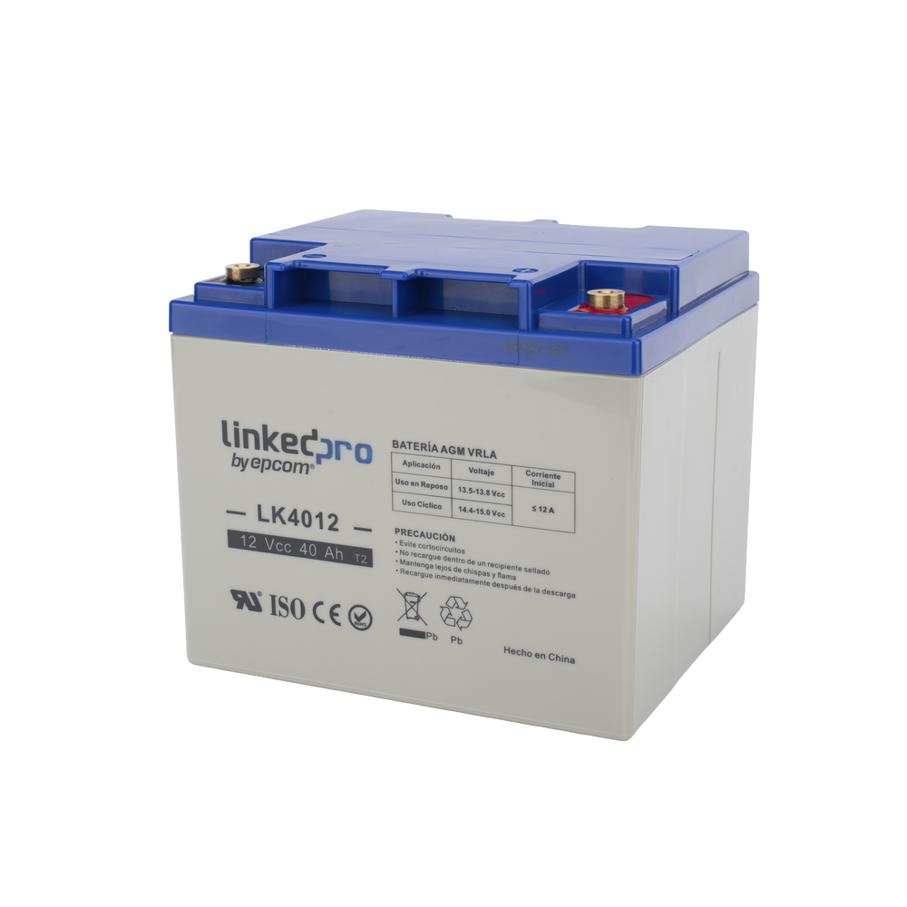 Batería 12 V / 40 Ah / UL / Tecnología AGM /  Terminales T2 LINKEDPRO BY EPCOM