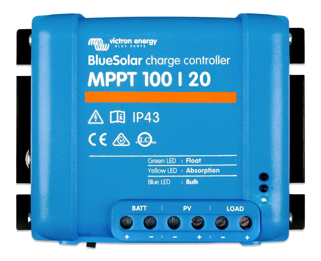 BlueSolar MPPT 100/20 / Controlador Solar MPPT, PV:20A 100V, Batería: 12-48V, VICTRON