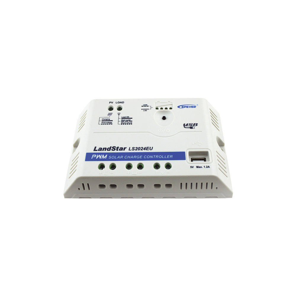 Controlador Solar PWM 12/24 V 20 A, Salida USB, EPEVER