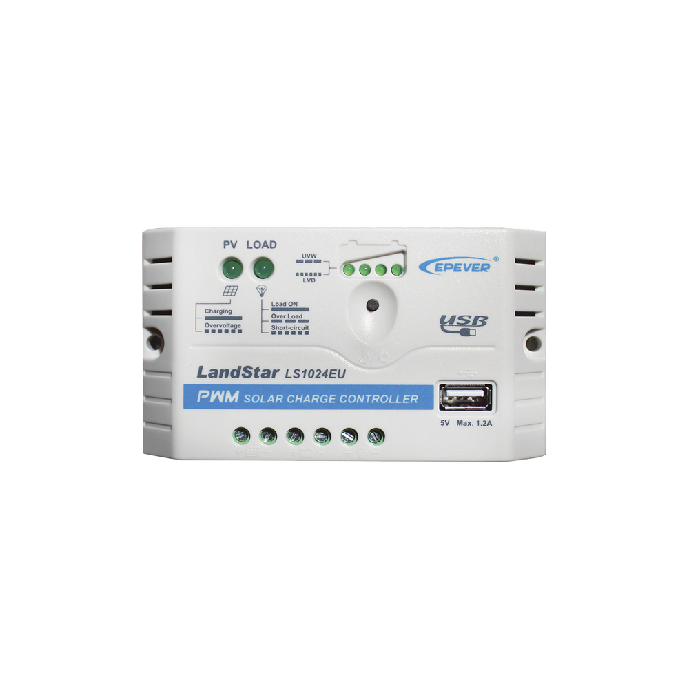 Controlador Solar PWM 12/24 V 10 A, Salida USB, EPEVER