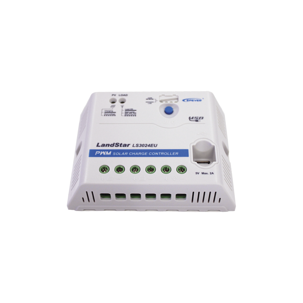 Controlador Solar PWM 12/24 V 30 A, Salida USB, EPEVER