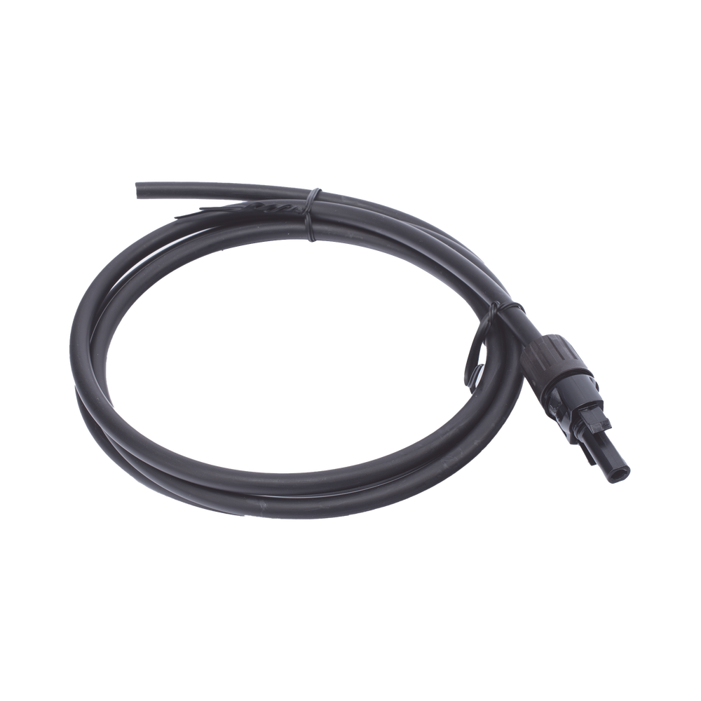 Cable Fotovoltaico 1.5 m, Negro, Calibre 10 AWG con Terminal MC4-H en un Extremo