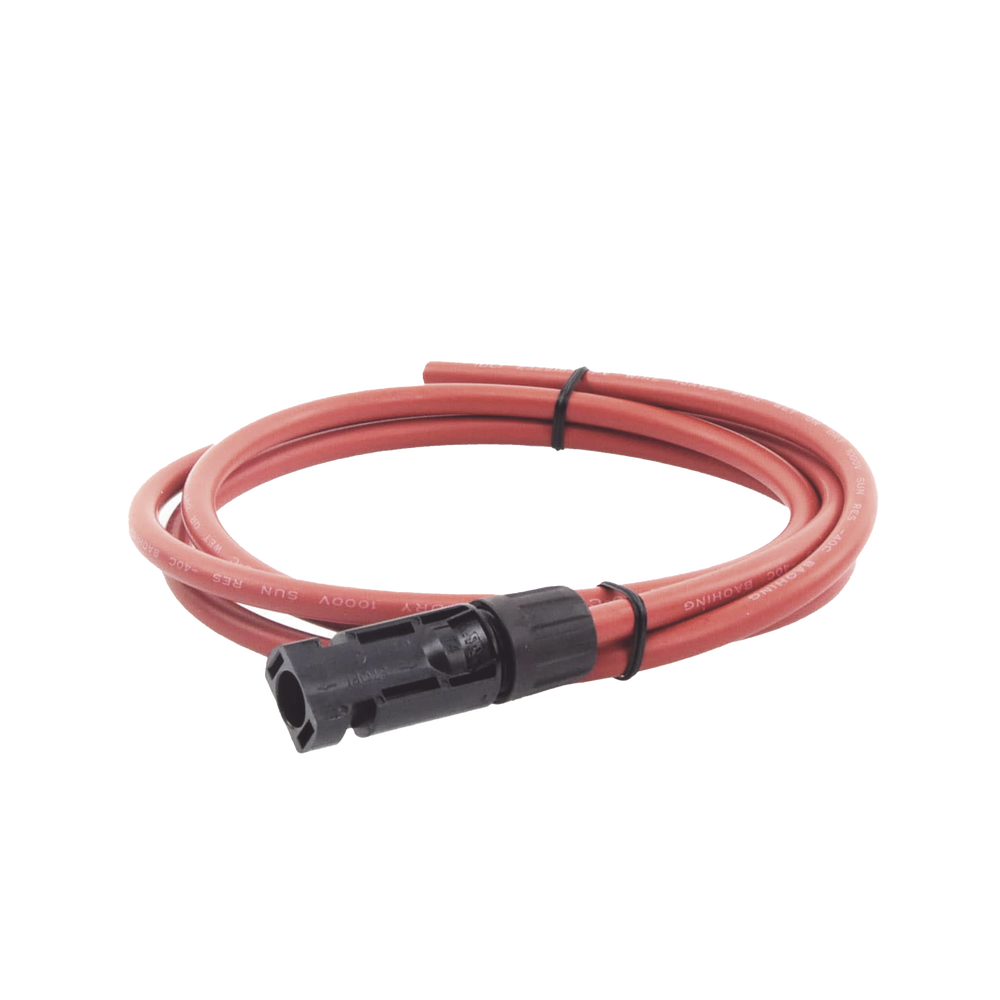 Cable Fotovoltaico, 1.5 m, Rojo, Calibre 10 AWG con Terminal MC4-M en un Extremo