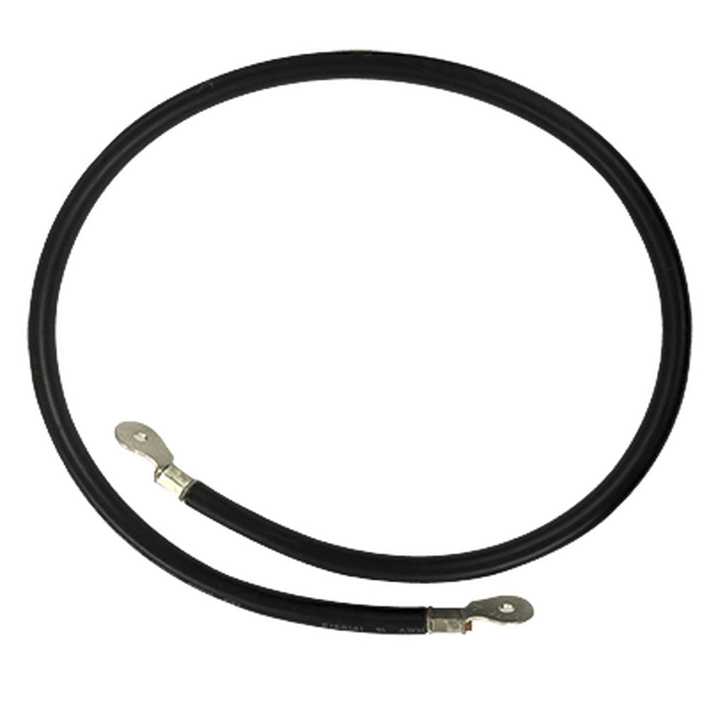Cable para Baterías, 1 m, Negro, Calibre 2 AWG con Terminales de Ojo en Ambos Extremos