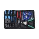 Juego de 10 Herramientas para Instalación de Sistema Solar. Incluye: Pinzas (3 tipos), Desarmadores, Llaves y Estuche.