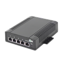 Switch para Aplicación Solar, 4 Puertos PoE 802.3 af/at 10/100/1000 Mbps y un Puerto de Datos, Entrada 12-24 VCD