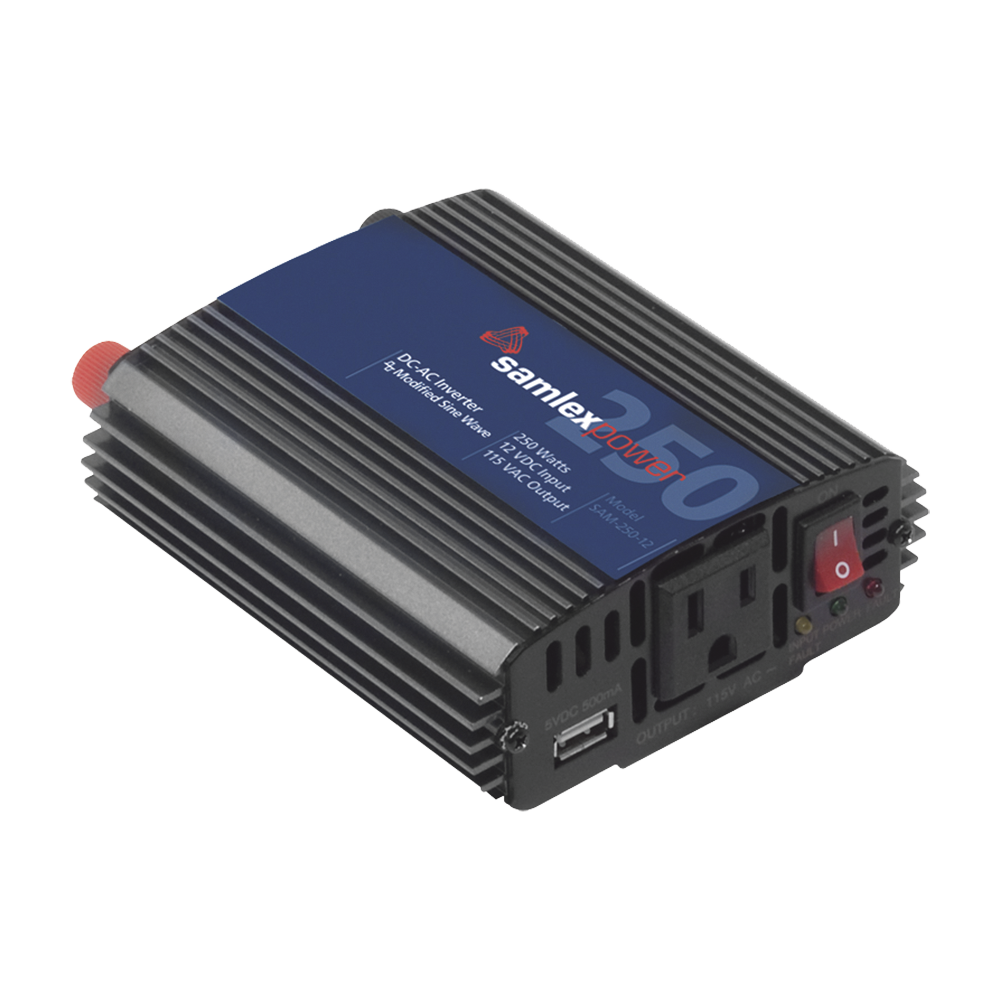Inversor de Corriente (CD-CA) Potencia Nominal 250 W, Ent:12Vcd, Sal: 115Vca 60 Hz