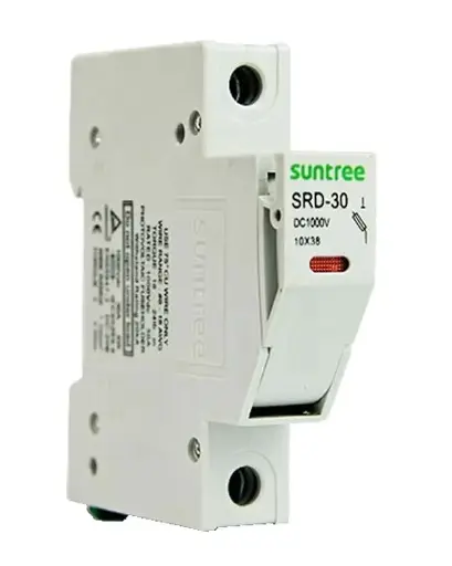 [PORFUS10X38] Portafusible de 10x38 Corriente Directa 30A 1000VCD Suntree (sin fusible)