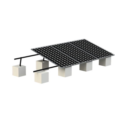 [VEKTOR8BLK] Montaje para Panel Solar, Riel "8" de 5400mm para Módulos con Espesor de 30-35mm, Velocidad de Viento Máx. 136km/h (20° a 45°) Con Anodizado Negro, modelo: Vektor BLK