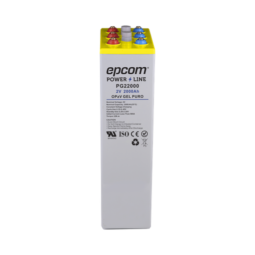 [PG22000] Batería de GEL PURO OPzV / 2V @ 2000Ah / Ciclo profundo /Uso en Aplicaciones Fotovoltaicas y de Respaldo