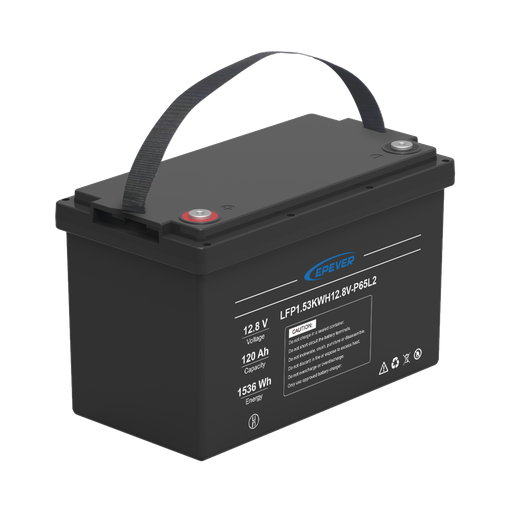 [LFP120EP12.8] Batería de Litio LiFePO4 Ciclo Profundo 12.8V, 120Ah, 1.53kwh, para exterior, libre de mantenimiento
