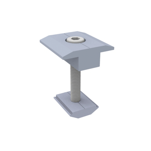 [EPL-MCN2-35R] Sujetador Intermedio 35 mm para montaje de paneles solares en riel 5 Y 8 