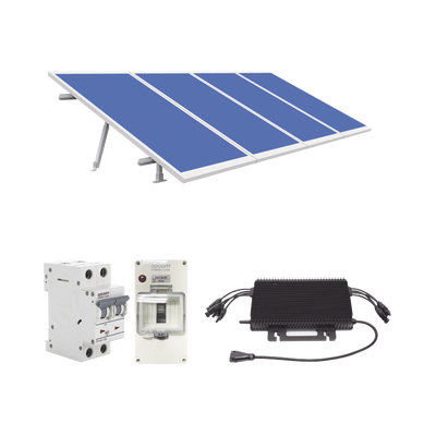 [KIT-HMS-2K550-C] Kit Solar para Interconexión de 2.2KW de Potencia Pico 220Vcc con Microinversor y 4 Módulos de 550 W (Incluye Montaje y Protecciones)