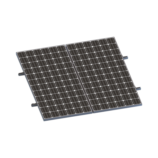 [VEKTORMINIKIT1X2] Kit De Minirieles Para Panel Solar Arreglo 1X2 Para Instalación Plano En Lámina