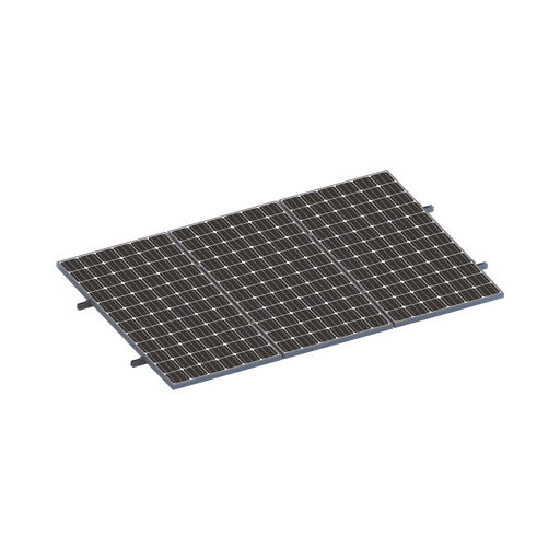 [VEKTORMINIKIT1X3] Kit De Minirieles Para Panel Solar Arreglo 1X3  Para Instalación Plano En Lámina