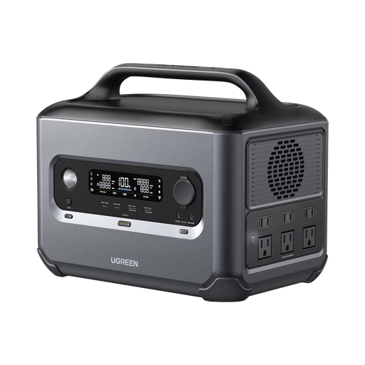 [15053] Estación de Energía Portátil 1200W (1024Wh) / 6 AC 1200 W / 2 USB-C 100W / 2 USB-A 22.5 W / 1 Toma de Encendedor / 2 Salidas CC5521 / Compatibilidad: BMS/WIFI/Bluetooth/APP / 10 años de Vida Util. UGREEN