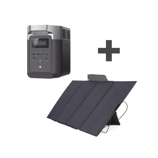 [DLT2MAX-KIT] Kit de Estación de Energía Portátil 2048Wh + Panel Solar Flexible 400W ECOFLOW