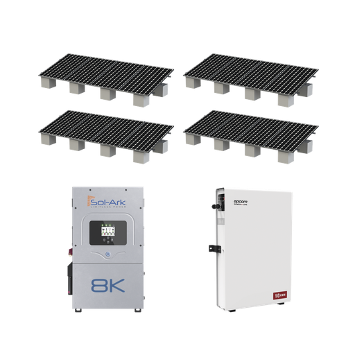 [KITHYBRID8KSOL] Kit Hibrido con Interconexión a la Red Eléctrica de CFE de 8 kW con Salida de 220 Vca y respaldo de 10 kWh en batería de LiFePO4 SOL-ARK