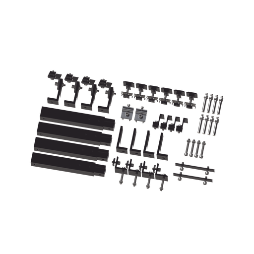 [EPL-AMO011X4-STBLK] Caja de accesorios SIN RIEL de aluminio  negro anodizado para montaje VEKTOR8BLK, arreglo 1X4 para techo, EPCOM