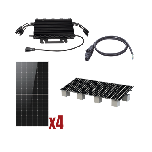 [HMS2000KIT1] Kit Solar Interconexion  / 2kW  220Vca / Microinversores HOYMILES / Montaje Incluido   HOYMILES