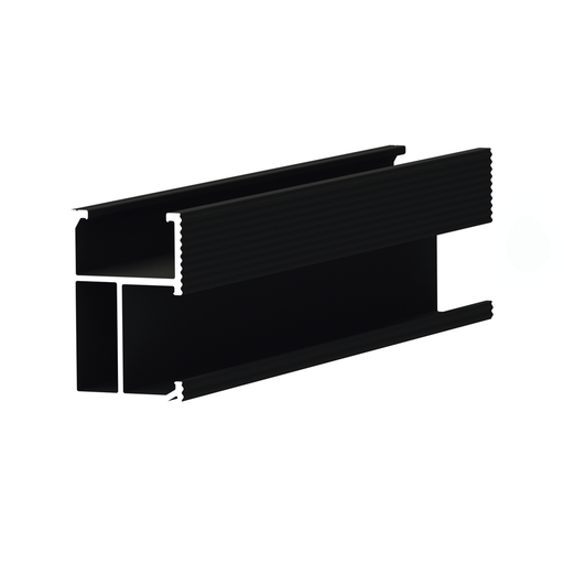 [EPL-SR8-2700BLK] Riel "8" con anodizado negro para montaje de módulos fotovoltaicos de aluminio anodizado de 2700mm, EPCOM