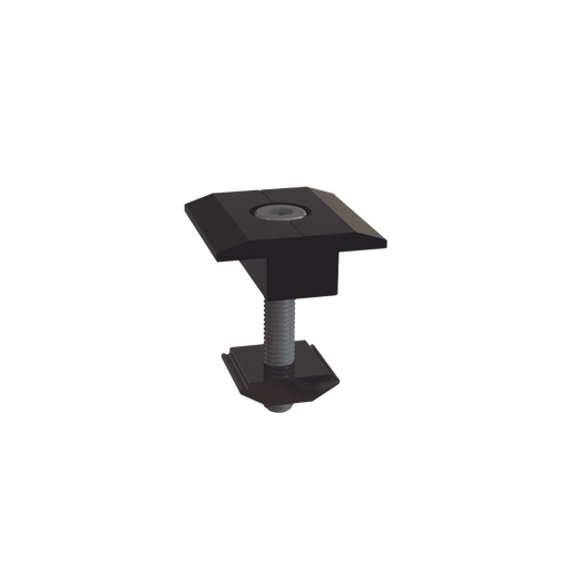[EPLMCN230B] Sujetador Intermedio 30 mm para montaje de paneles solares en riel "8" con anodizado negro, EPCOM