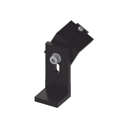 [EPLFFN202B] Soporte L para fijación de riel "8"  en techo de concreto anodizado negro, EPCOM