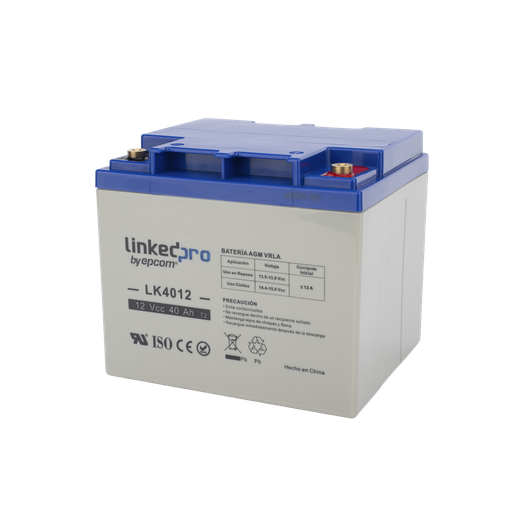 [LK4012] Batería 12 V / 40 Ah / UL / Tecnología AGM /  Terminales T2 LINKEDPRO BY EPCOM