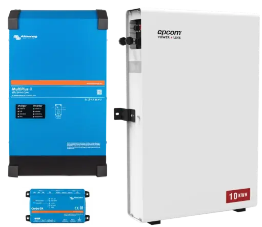 [KIT-5-10-VIC] Kit Inversor híbrido de 5kva 120vca VICTRON + Batería de litio de 10kwh EPCOM