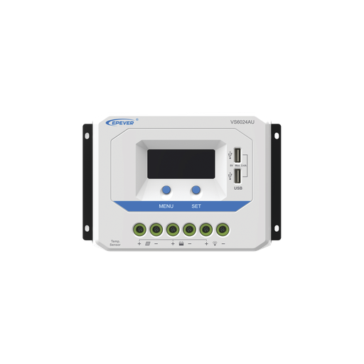 [VS-6024-AU] Controlador Solar de Carga PWM 12/24V 60A, Salida USB, con Display, EPEVER