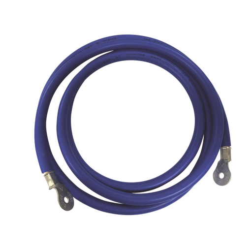 [CBL-2AWG-2.2B] Cable para Baterías, 2.2 m Azul Calibre 2 AWG con Terminales de Ojo en Ambos Extremos