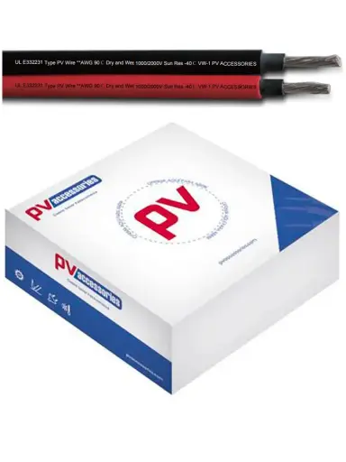Cable Fotovoltaico PV Wire Caja 100 mts 10AWG 2000v